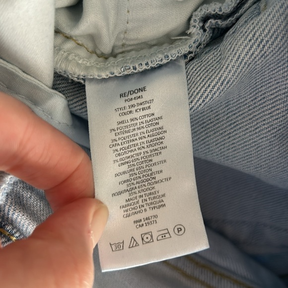 RE/DONE 70s High-Rise Stove Pipe Jeans in Icy Blue - Picture 10 of 10